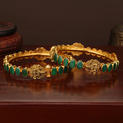 Renita Greenish Antique Bangles
