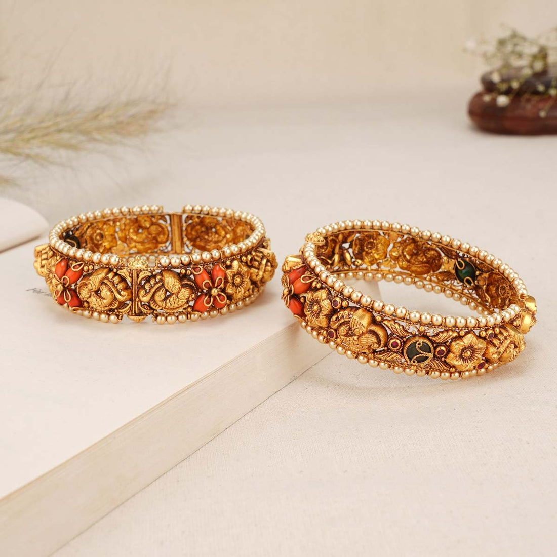 Uthitha Antique Nagas Bangles
