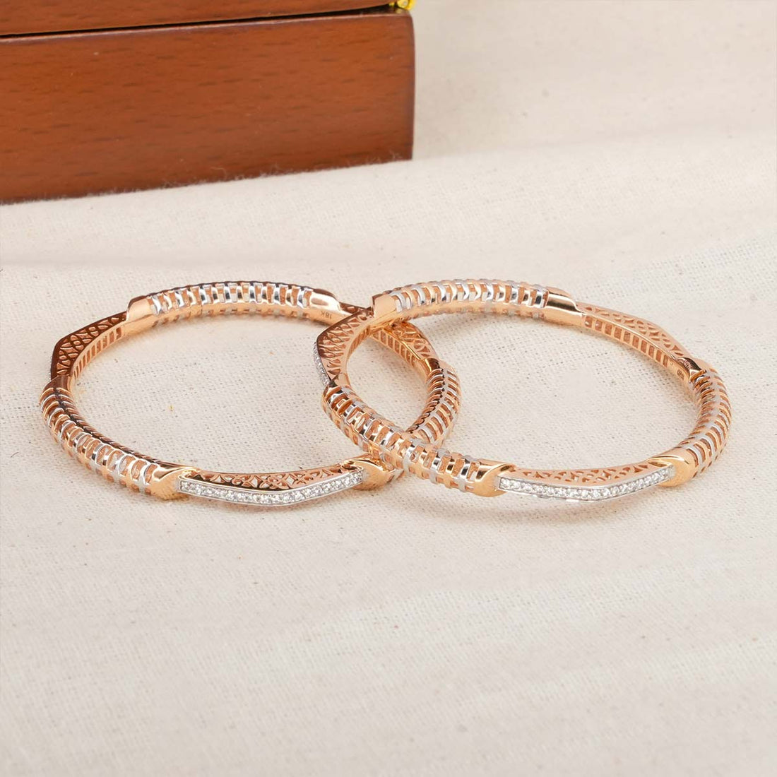 Glittering Pair Bangles