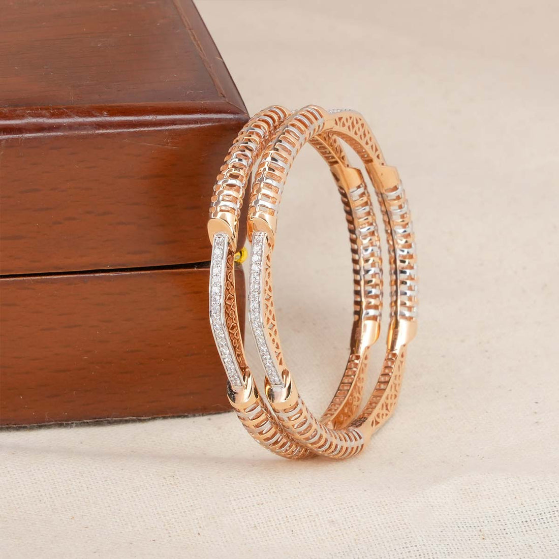 Glittering Pair Bangles