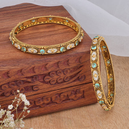 Glowing Kundan Bangles