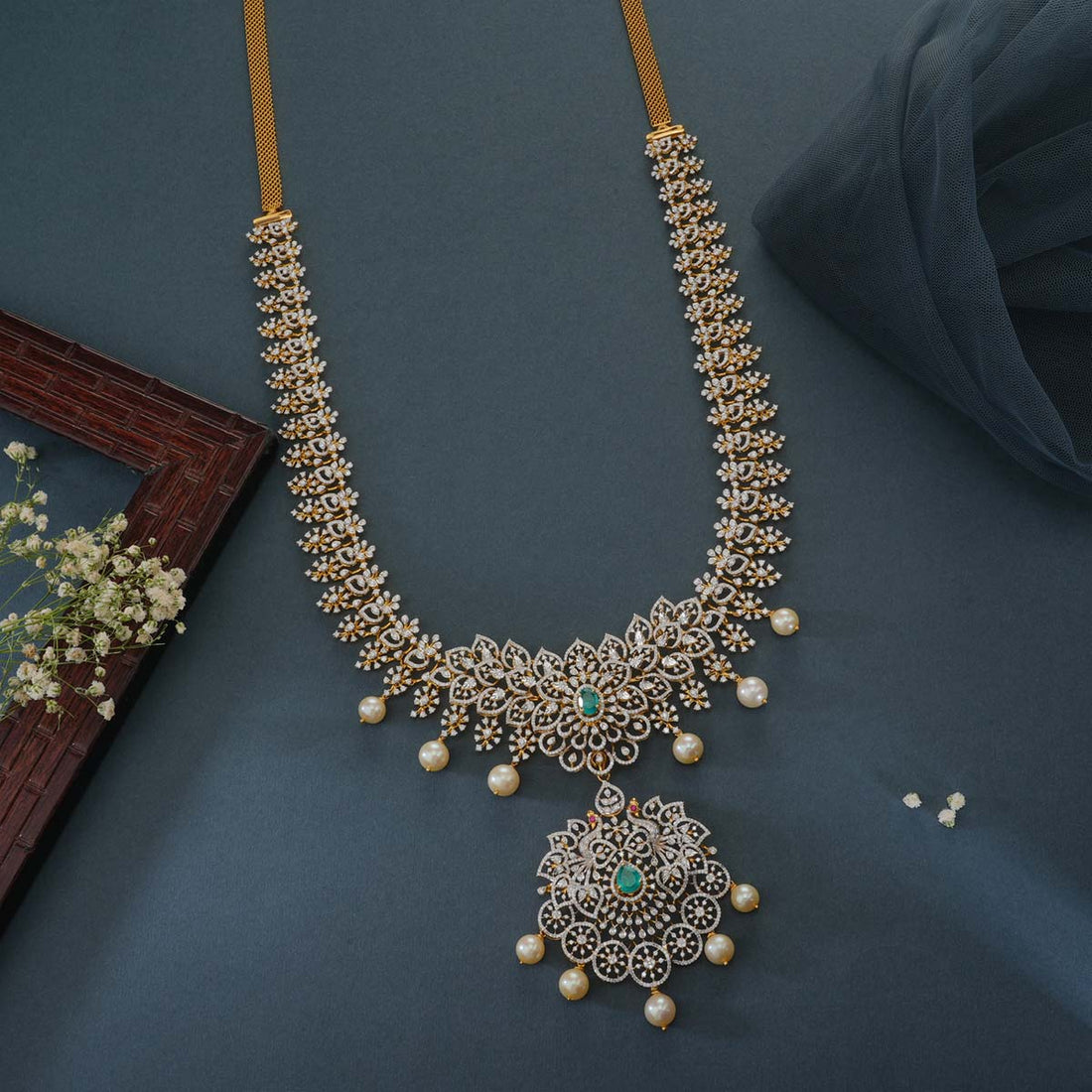 Rithvika Diamond Long Necklace