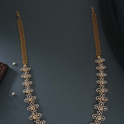 Diamond Halo  Long Necklace