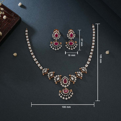 Aswaki Diamond Necklace Set