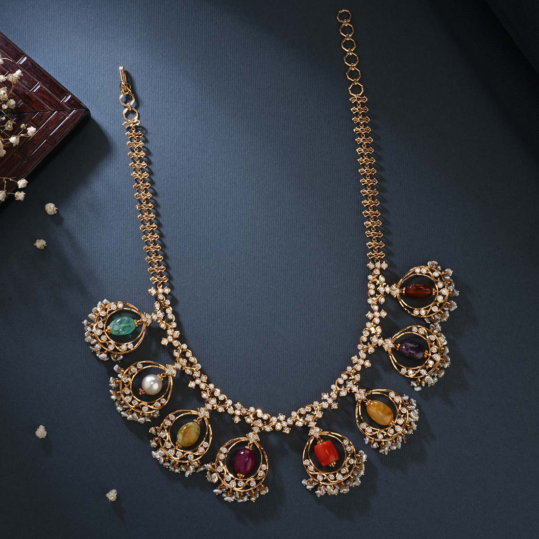 Gleaming Diamond Long Necklace