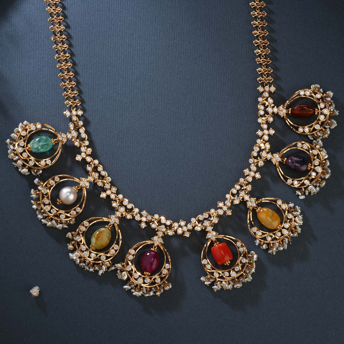 Gleaming Diamond Long Necklace