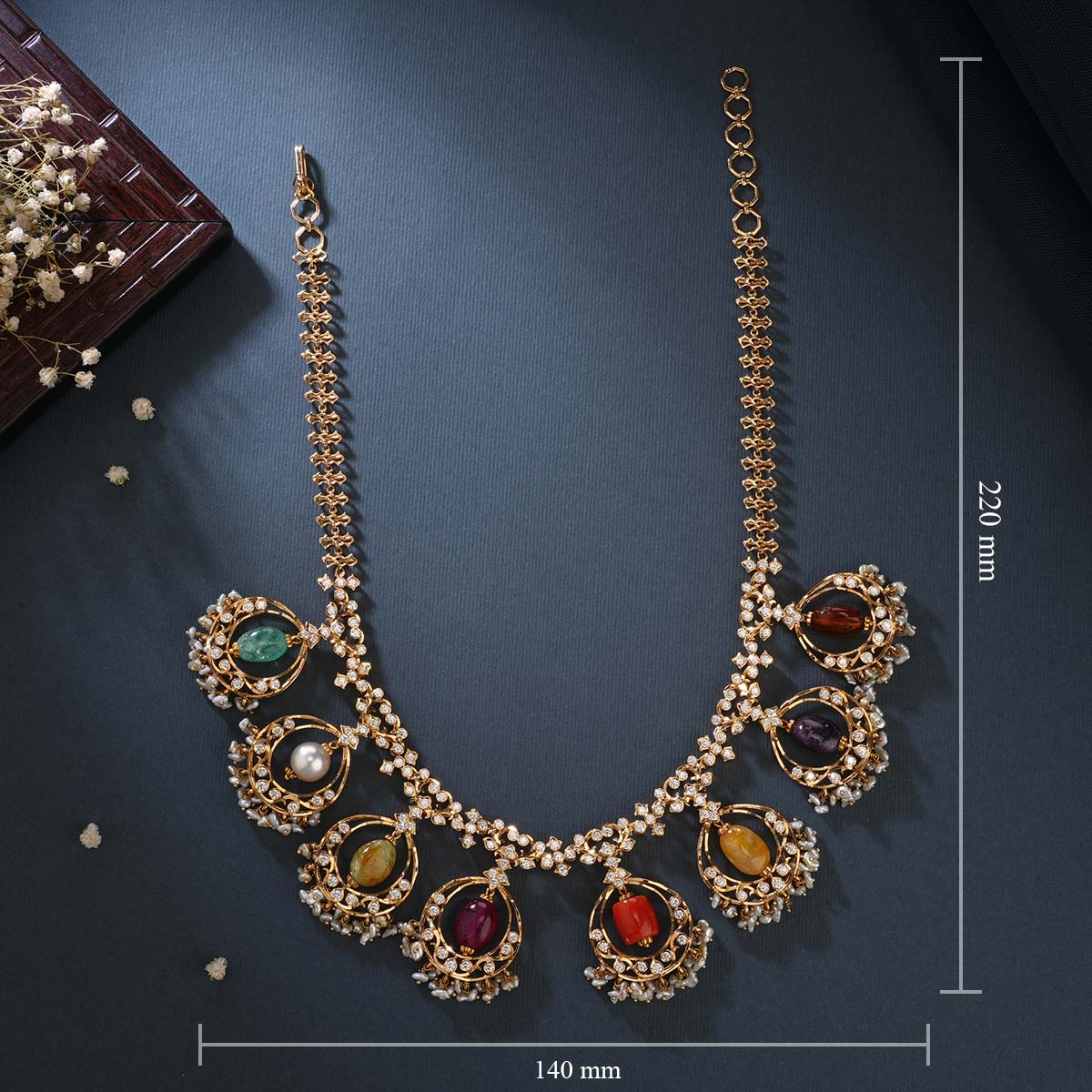 Gleaming Diamond Long Necklace