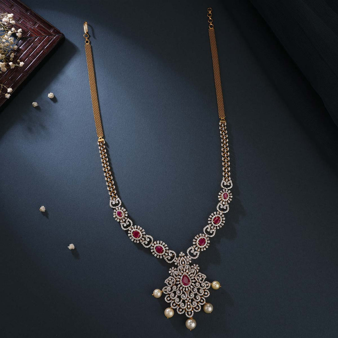 Dazzling Diamond Long Necklace