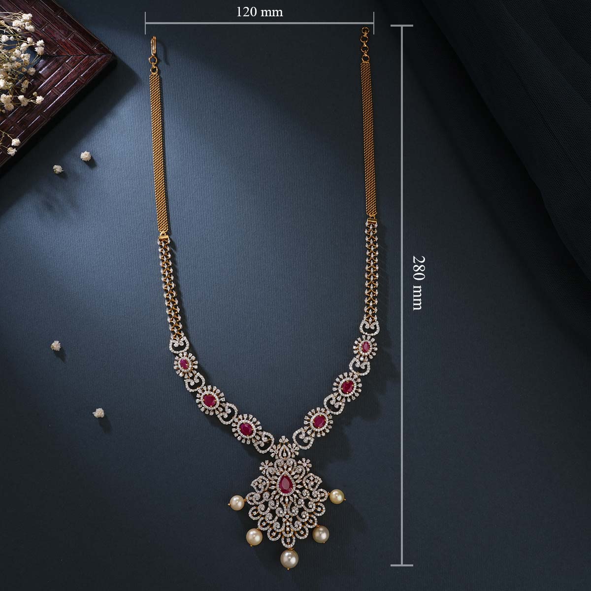 Dazzling Diamond Long Necklace