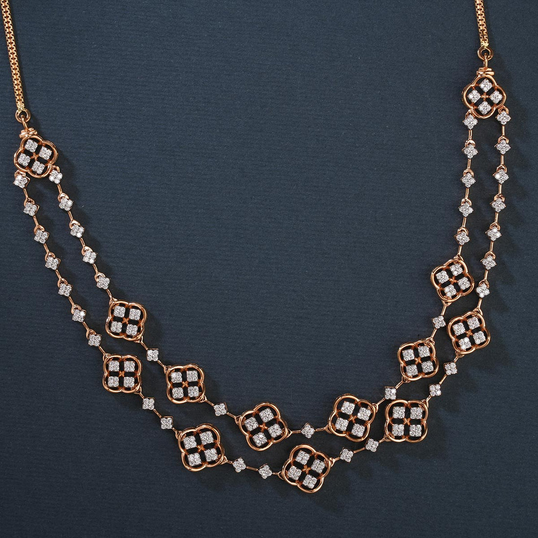 Floral inspired Diamond Long Necklace