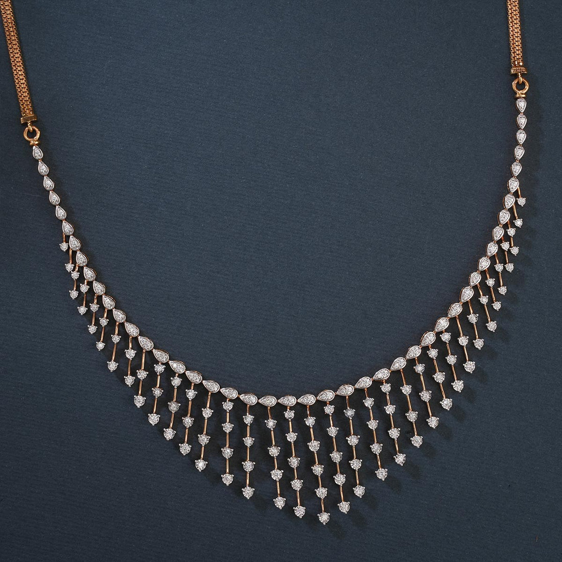 Hanging spark Diamond Long Necklace