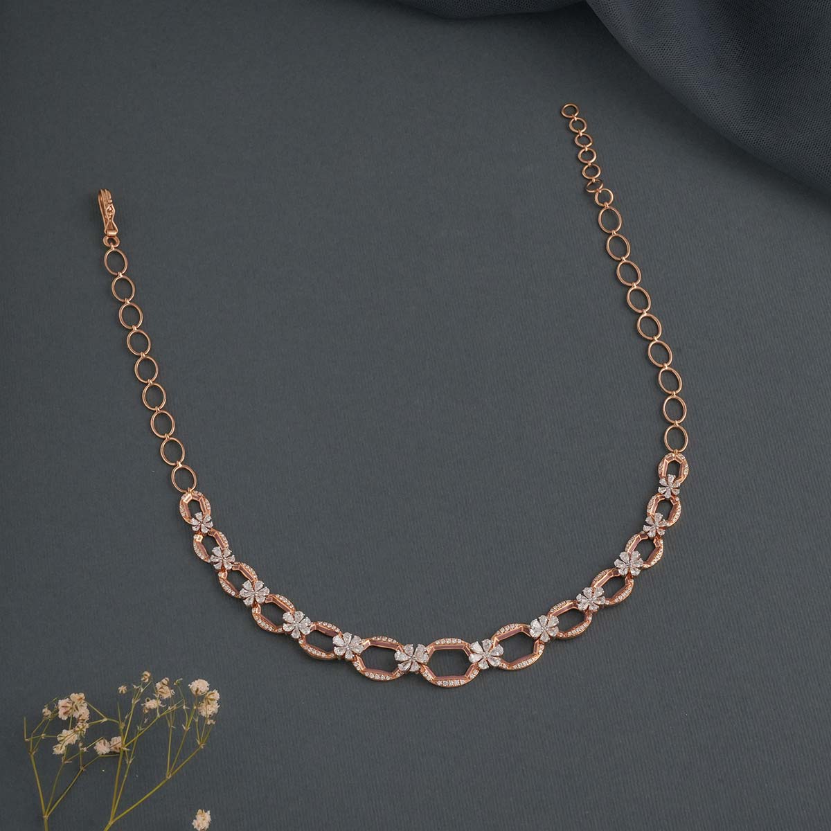 Ghazal Diamond Short Necklace Set