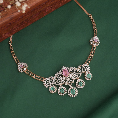 Dazzling Diamond Short Necklace