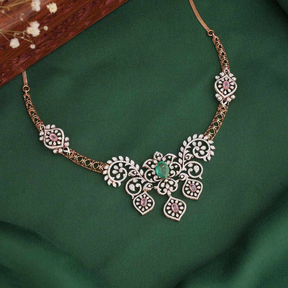 Charm Diamond Short Necklace