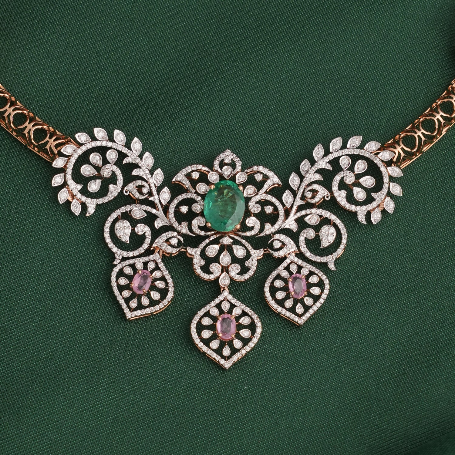 Charm Diamond Short Necklace