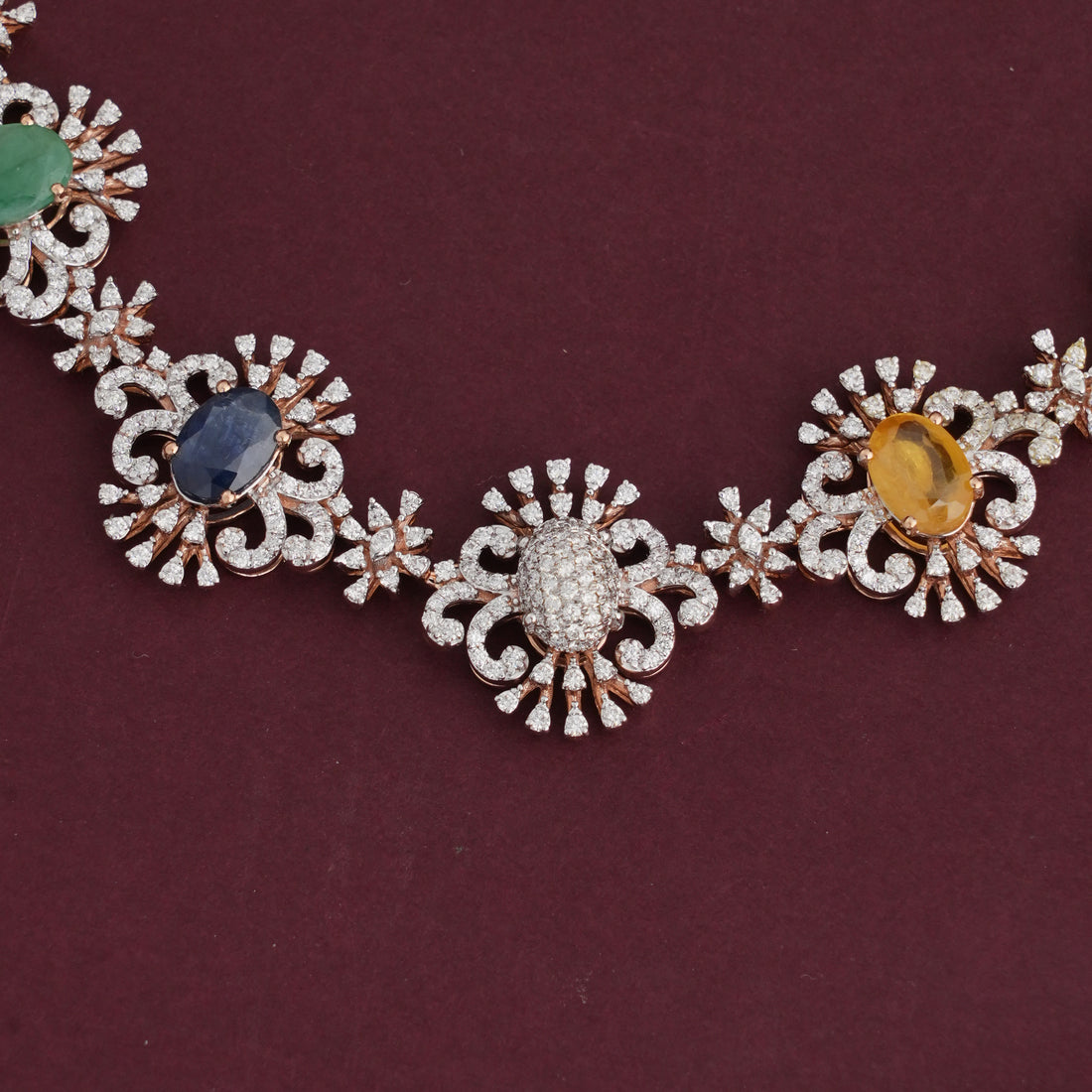 Attractive Diamond Short Necklace