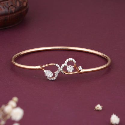 Merge Heart Diamond  Bracelet