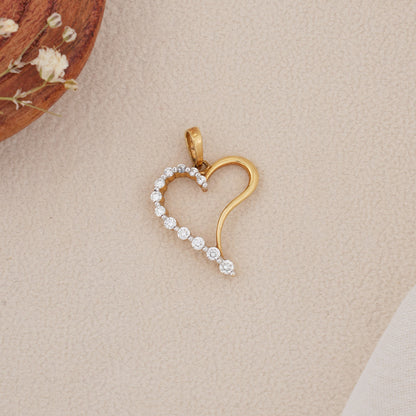 Cute Heart Diamond Pendant