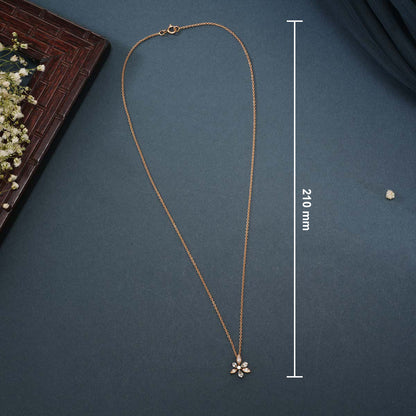 Floral Diamond Pendant Chain