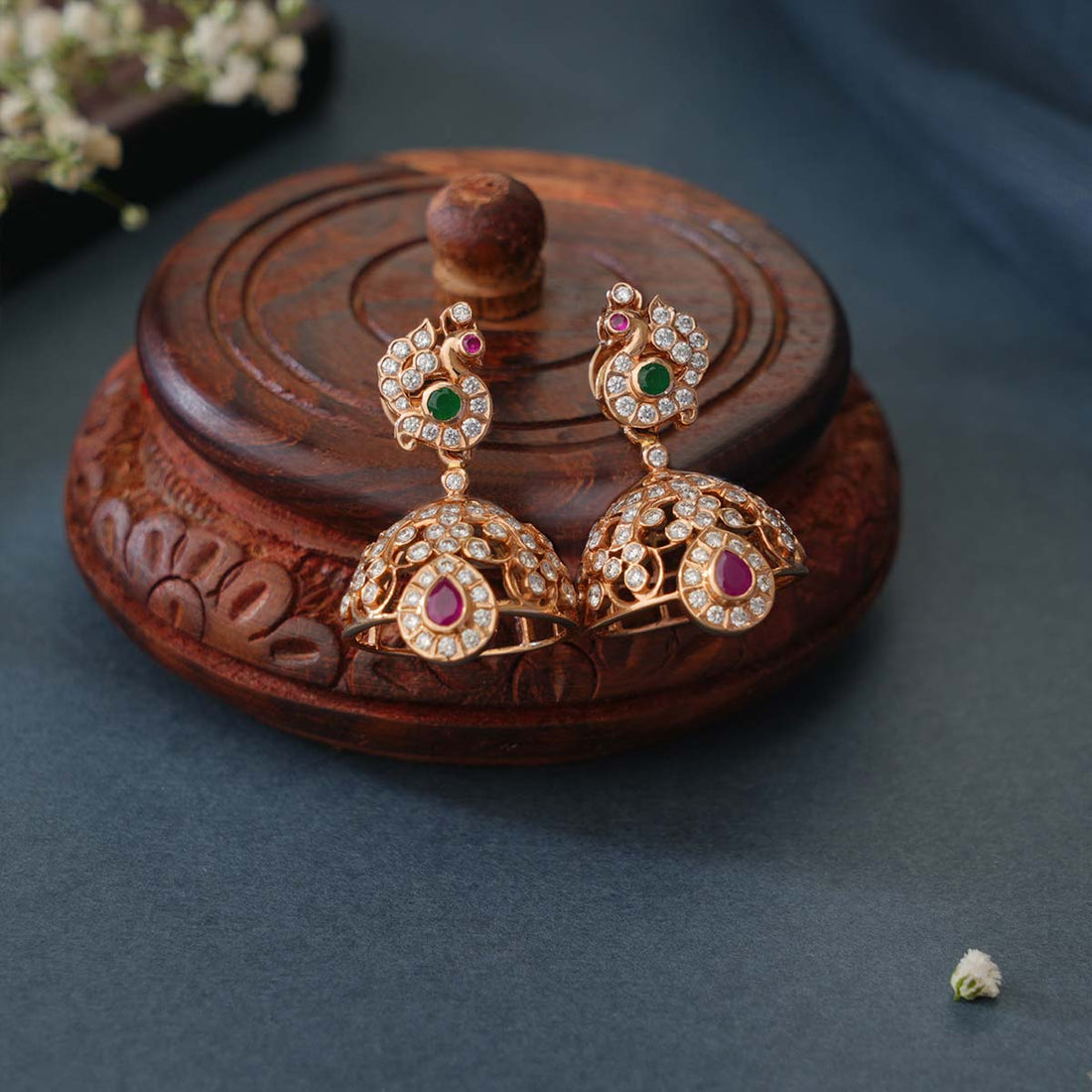 Mayuric Diamond Jhumkas