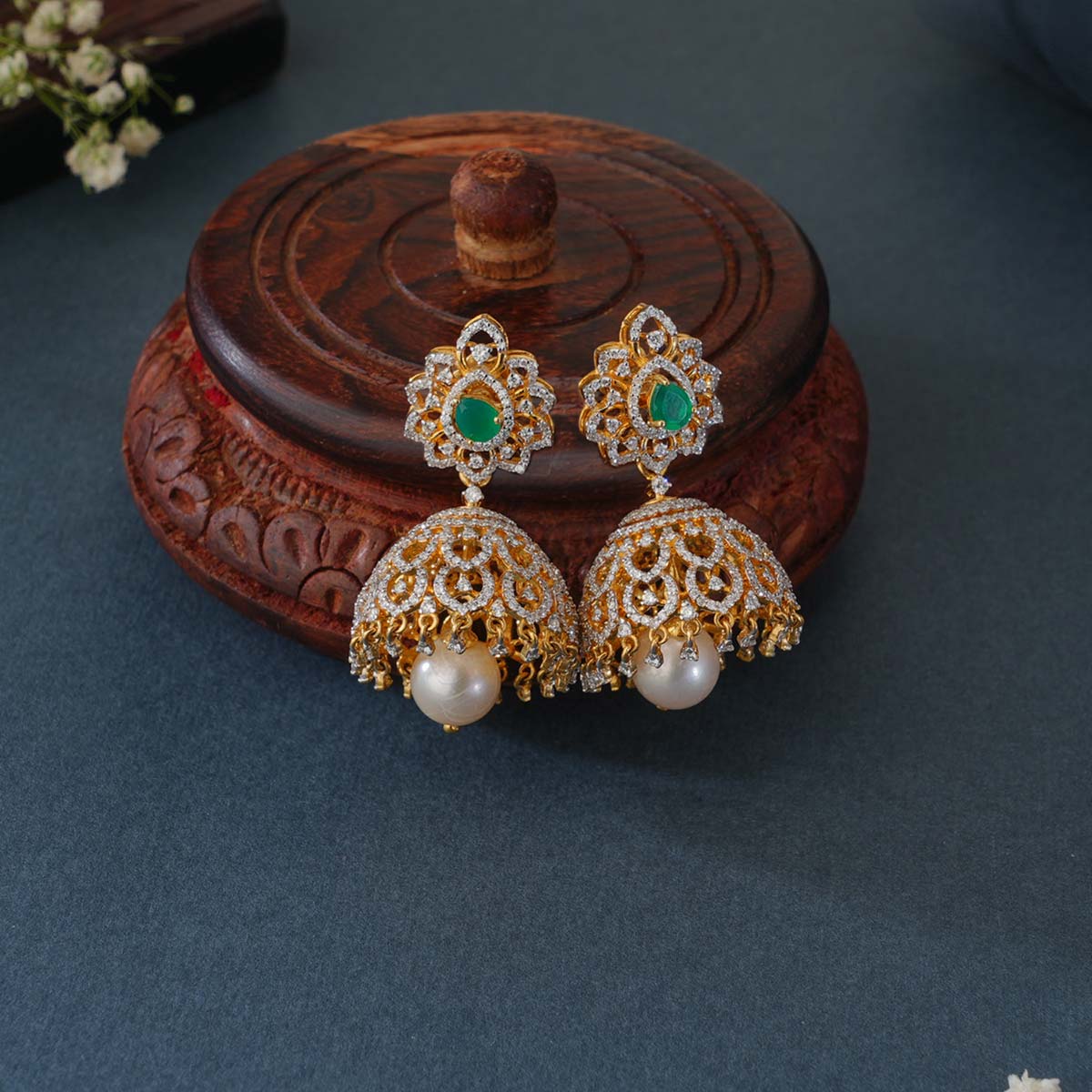 Rizwan Diamond Jhumkas