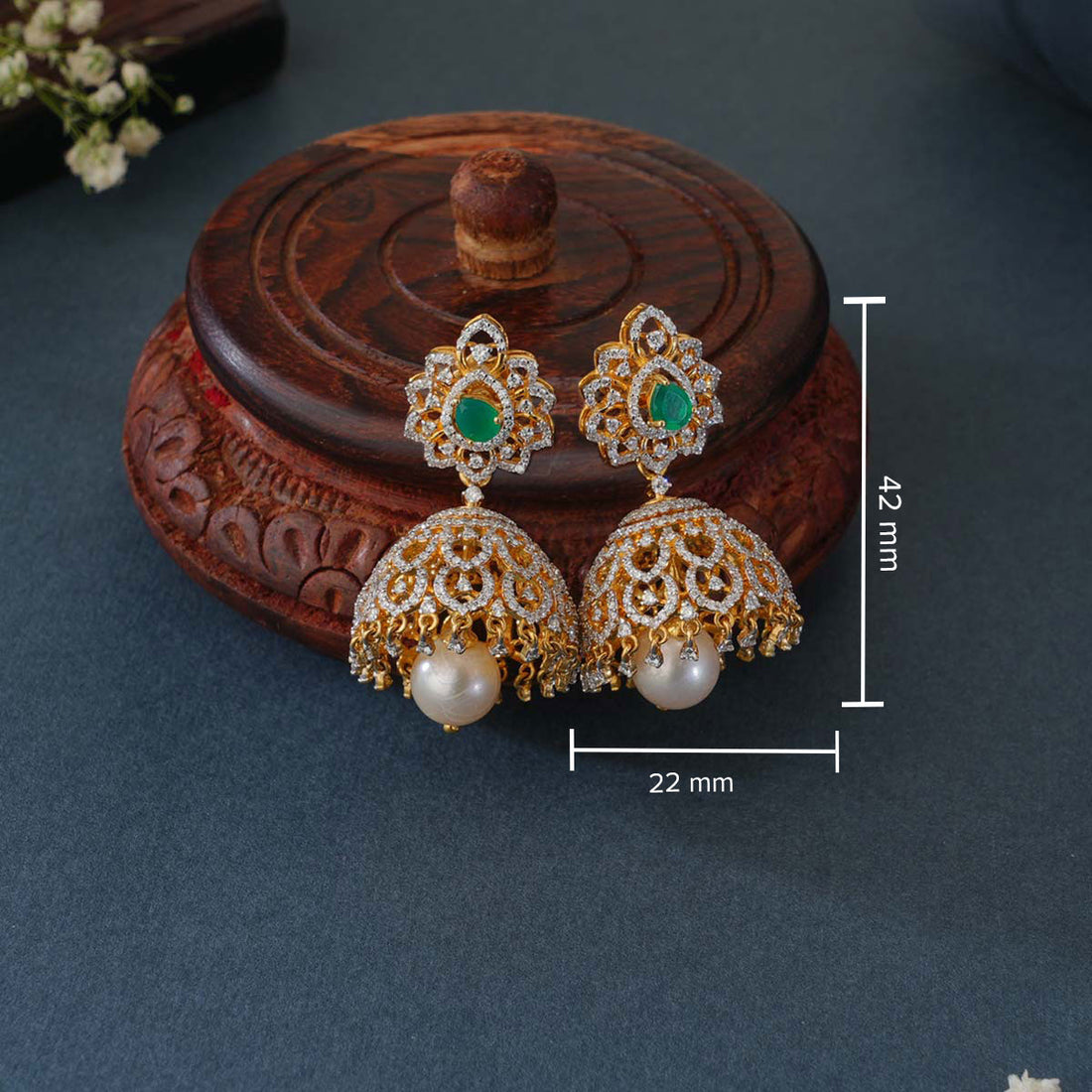 Rizwan Diamond Jhumkas