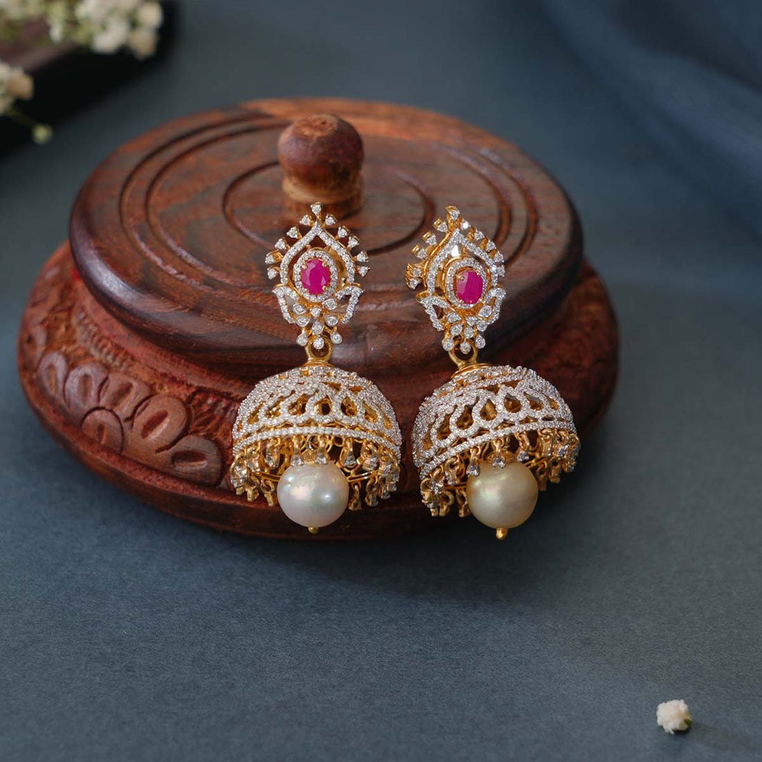 Nishita Diamond Jhumkas