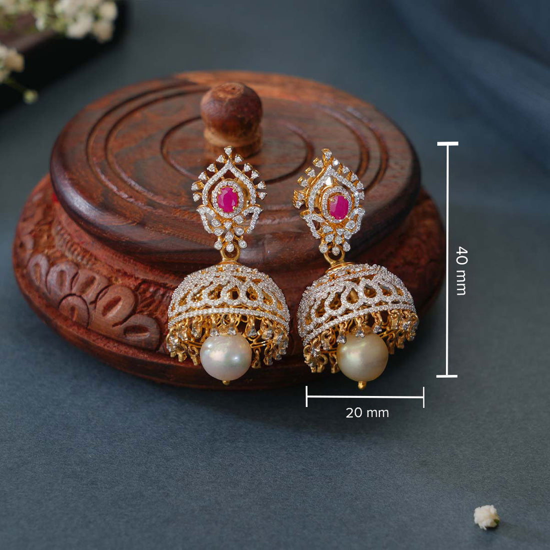 Nishita Diamond Jhumkas