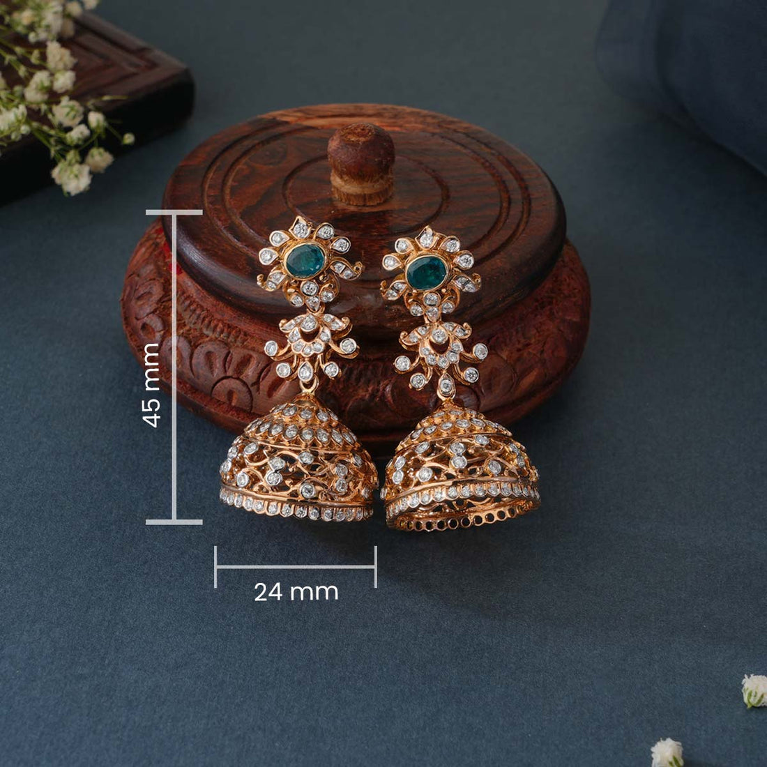 Glaring Diamond Jhumkas