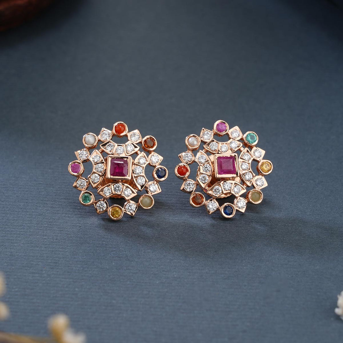 Navarathna Diamond Stud