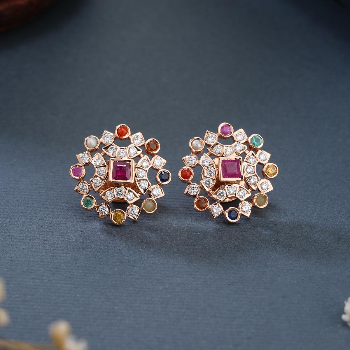 Navarathna Diamond Stud