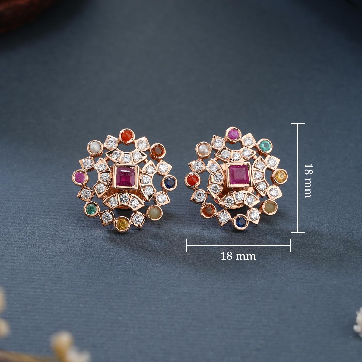 Navarathna Diamond Stud