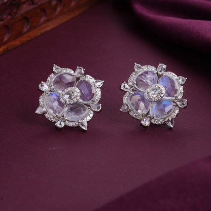 Floral Gleam Diamond Stud