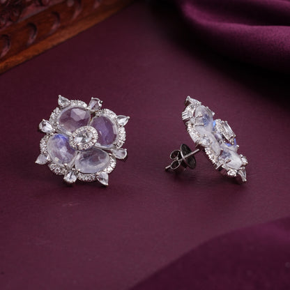Floral Gleam Diamond Stud