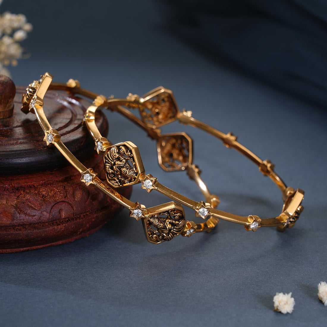 Traditional lakshmi Diamond Bangles
