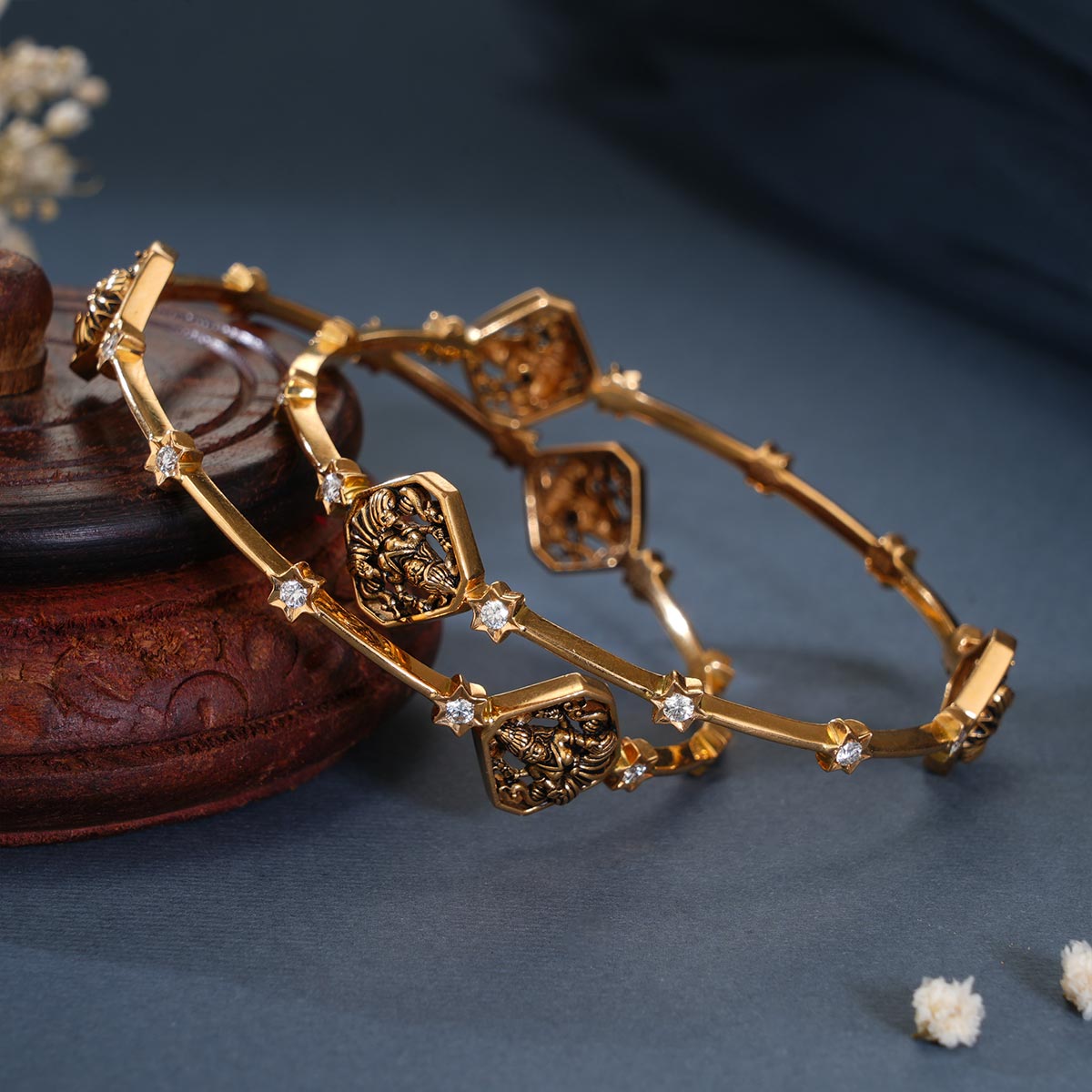 Traditional lakshmi Diamond Bangles