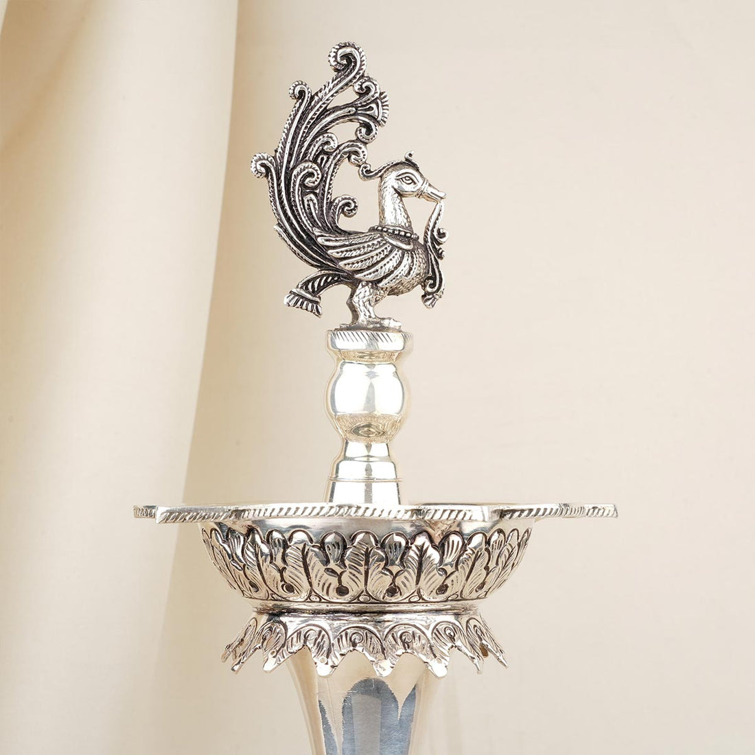 Annam Antique Silver Pair Lamp