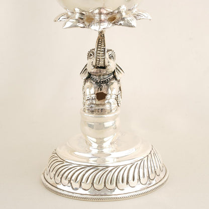 Elephant Annam Silver Pair Lamp