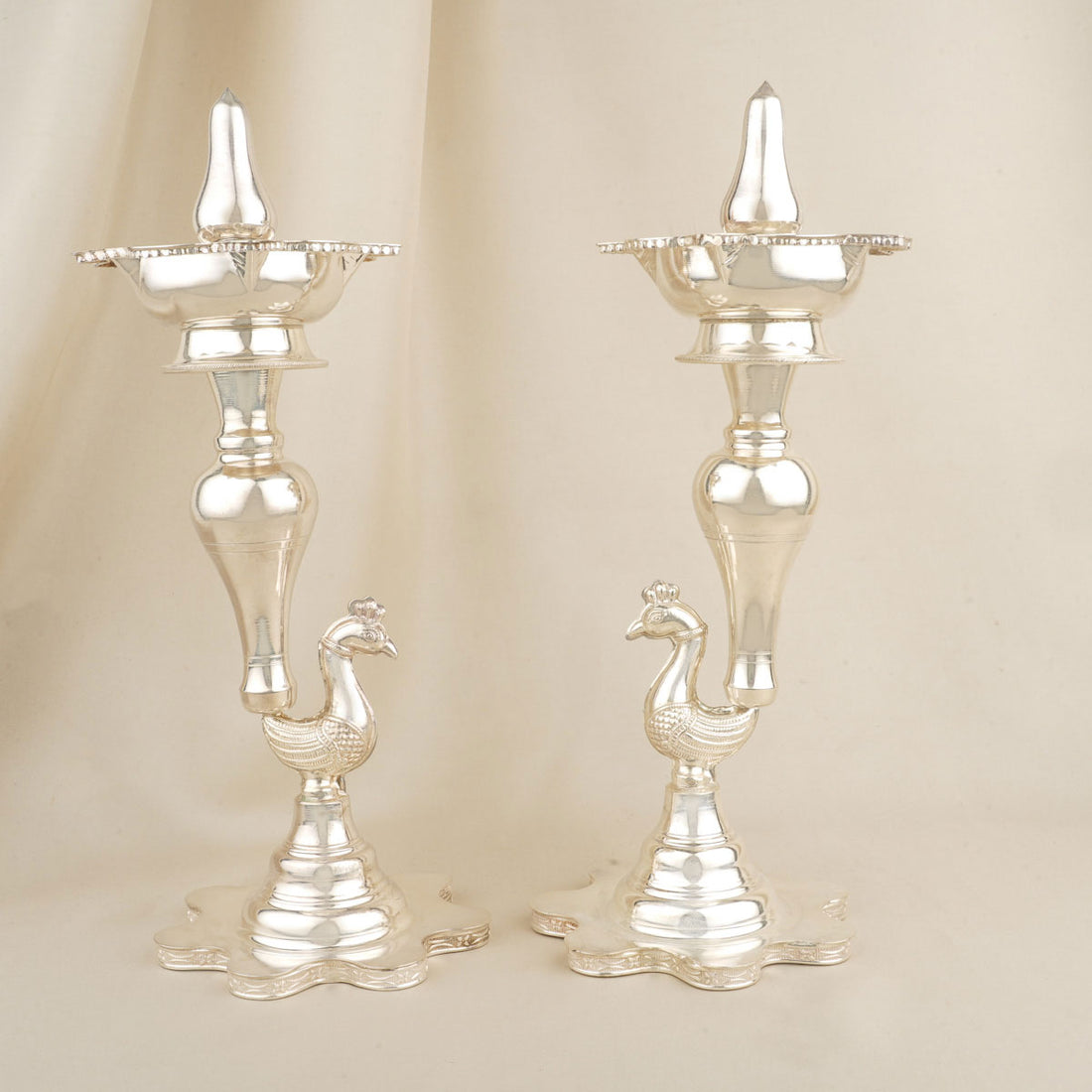 Beautiful Silver Pair Lamp