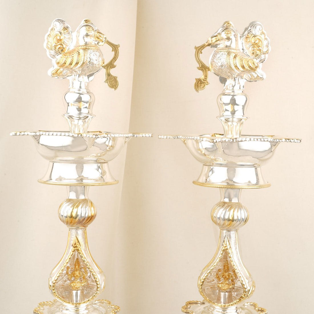 Silver Annam Pair Lamp