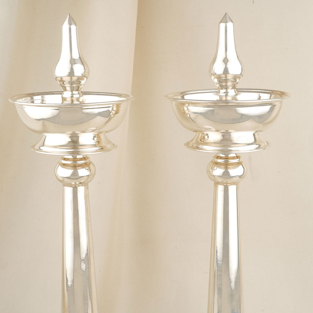 Silver Malabar Mokku Pair Lamp