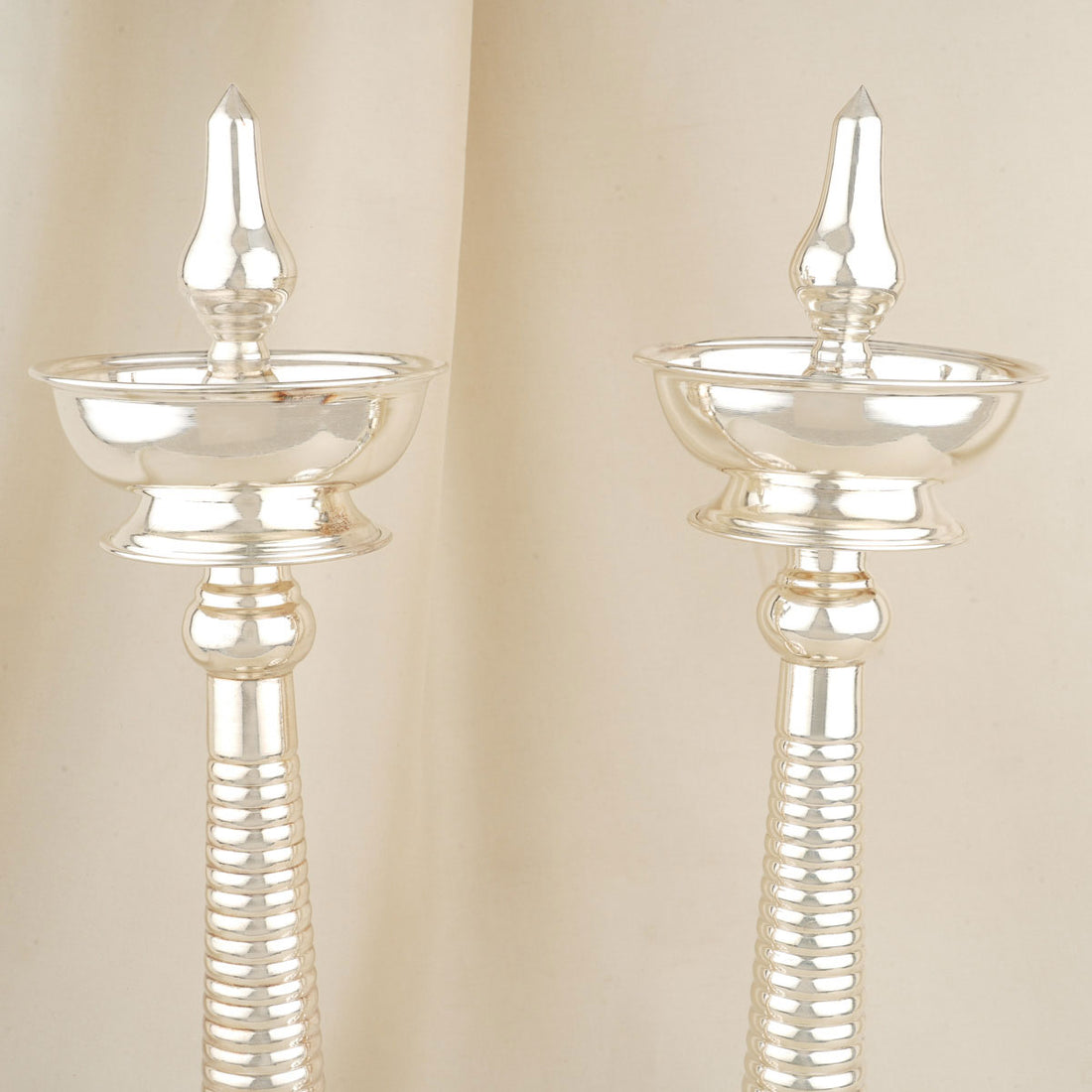 Plain Silver Pair Lamp
