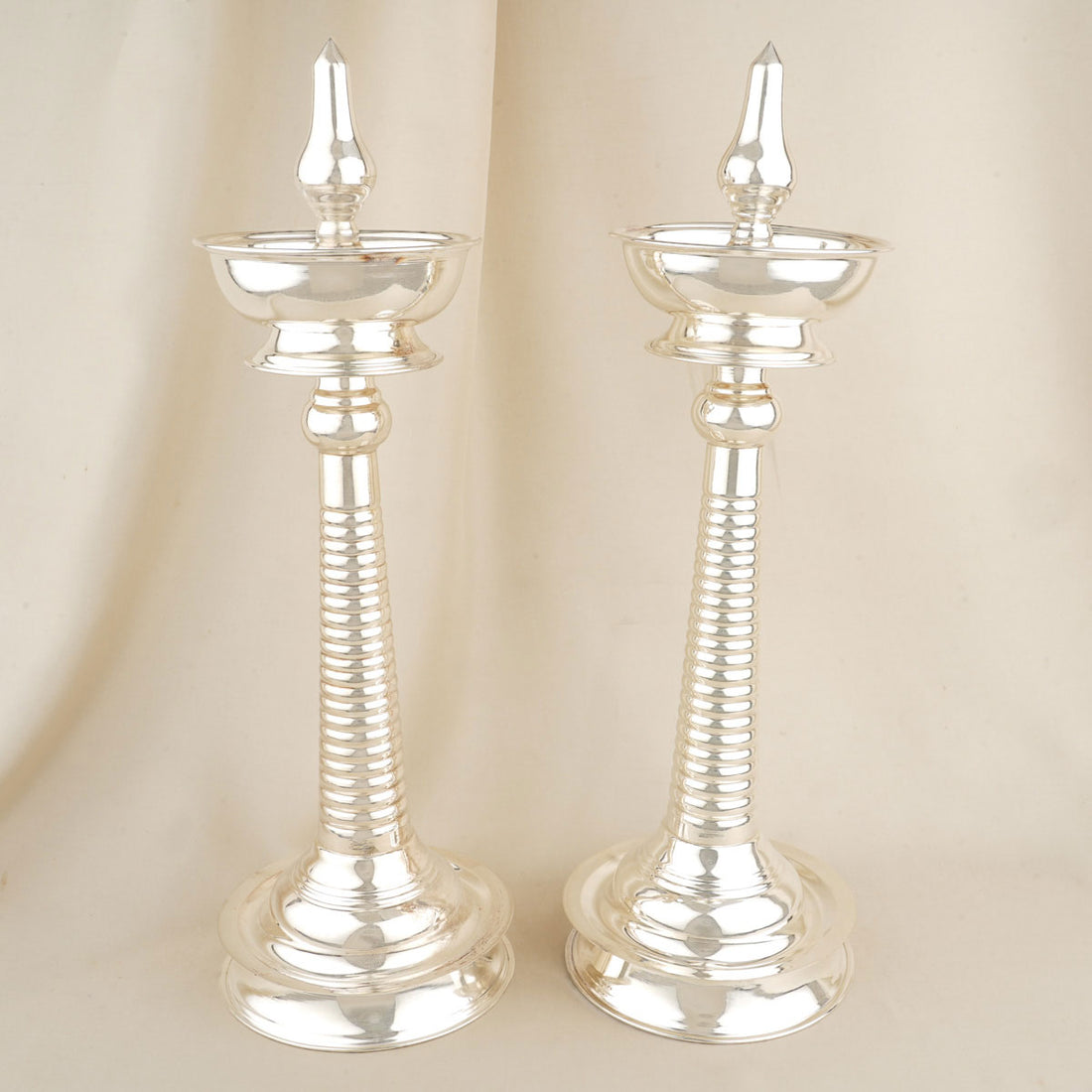 Plain Silver Pair Lamp
