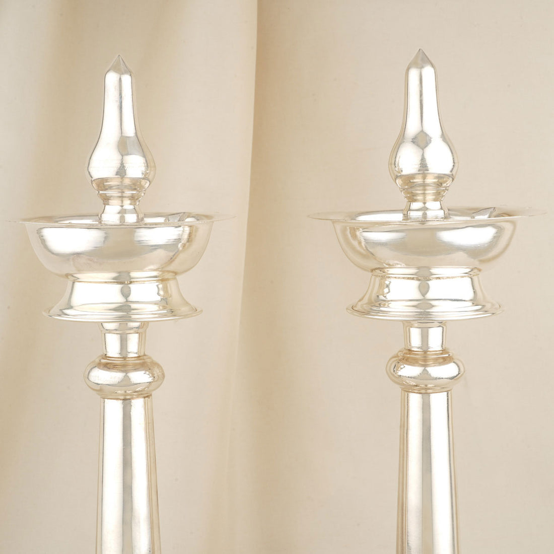 Plain Silver Pair Lamp