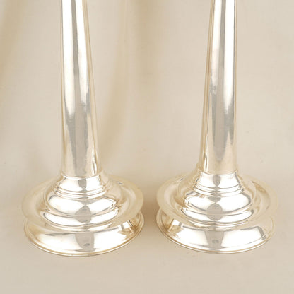 Plain Silver Pair Lamp