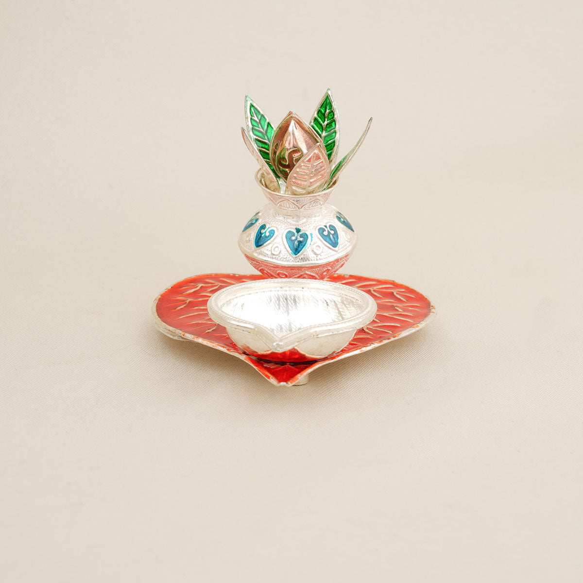 Kalash Silver Lamp