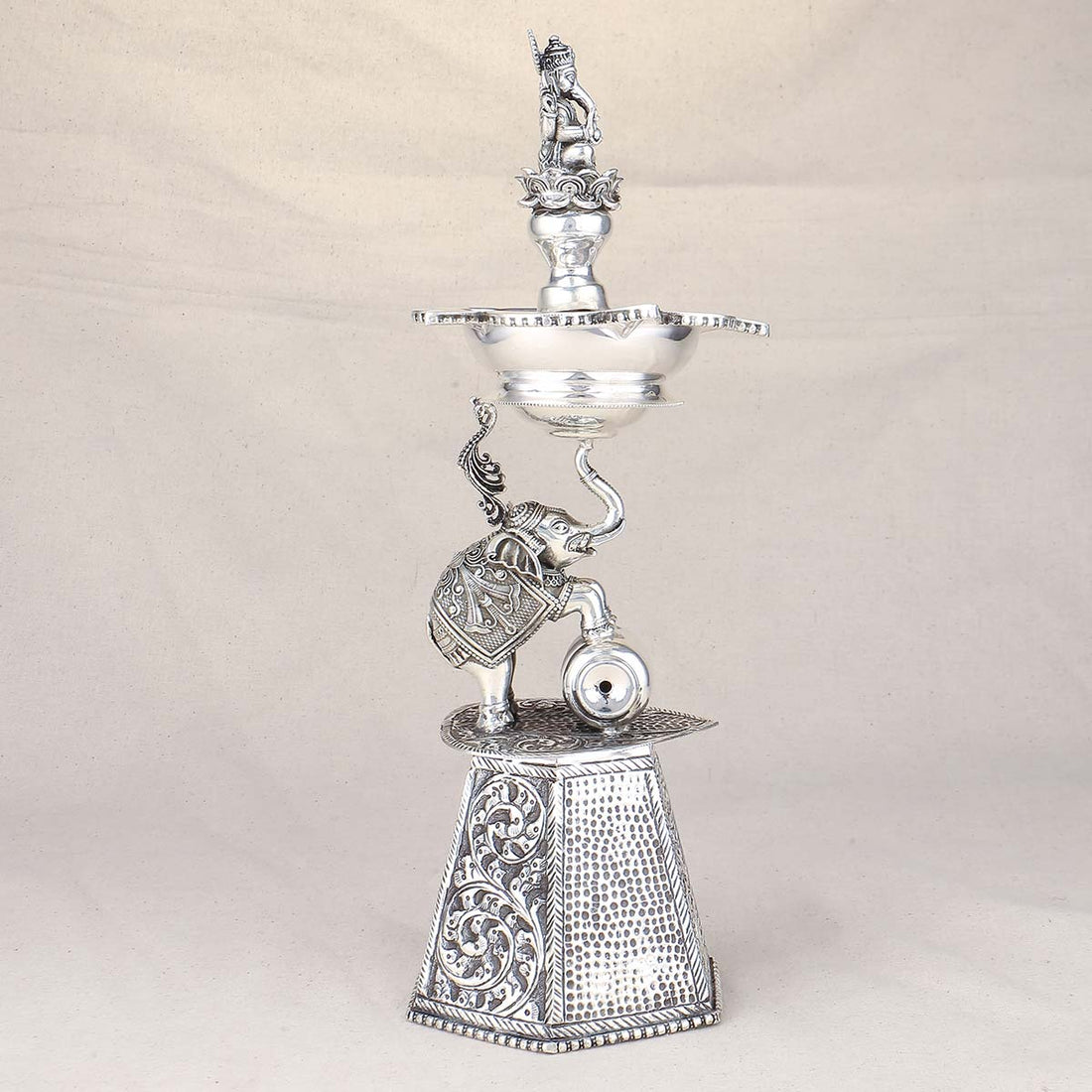 Ganesha Silver Lamp