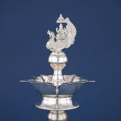 Divine Radiance Silver Lamp