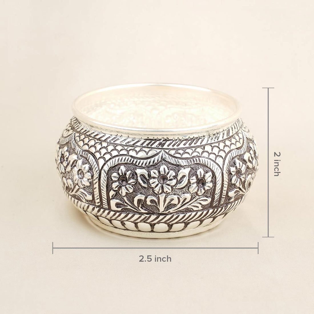 Floral Designed Antique Pooja Bowls
