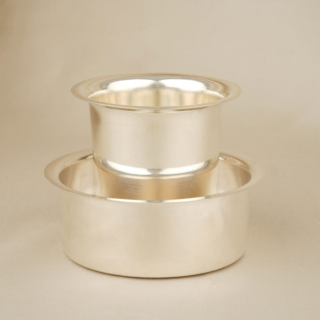 Plain Silver Davara Set